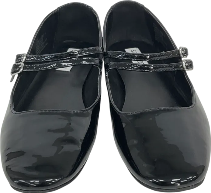 STEVE MADDEN Black Alisah Patent Sandal UK 6 EU 39 👠