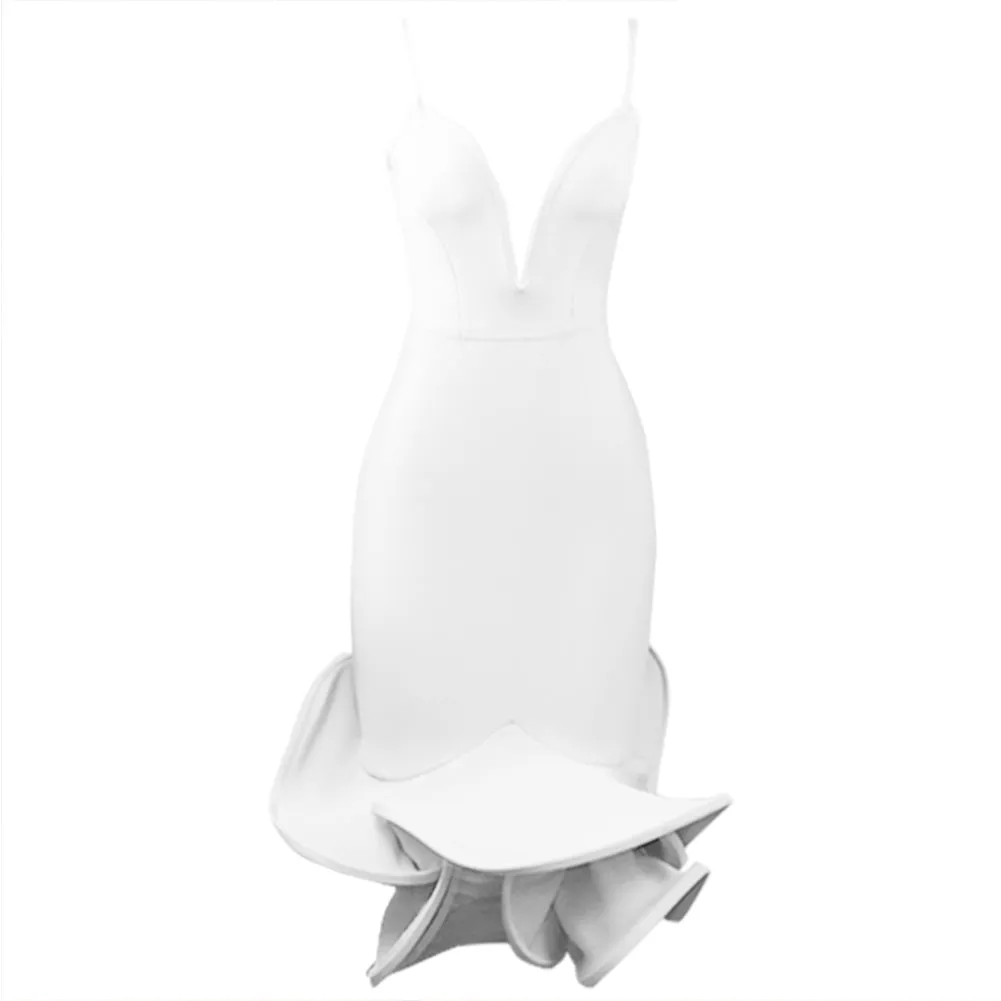 Strappy Over Knee Fishtail Bandage Dress PZC467