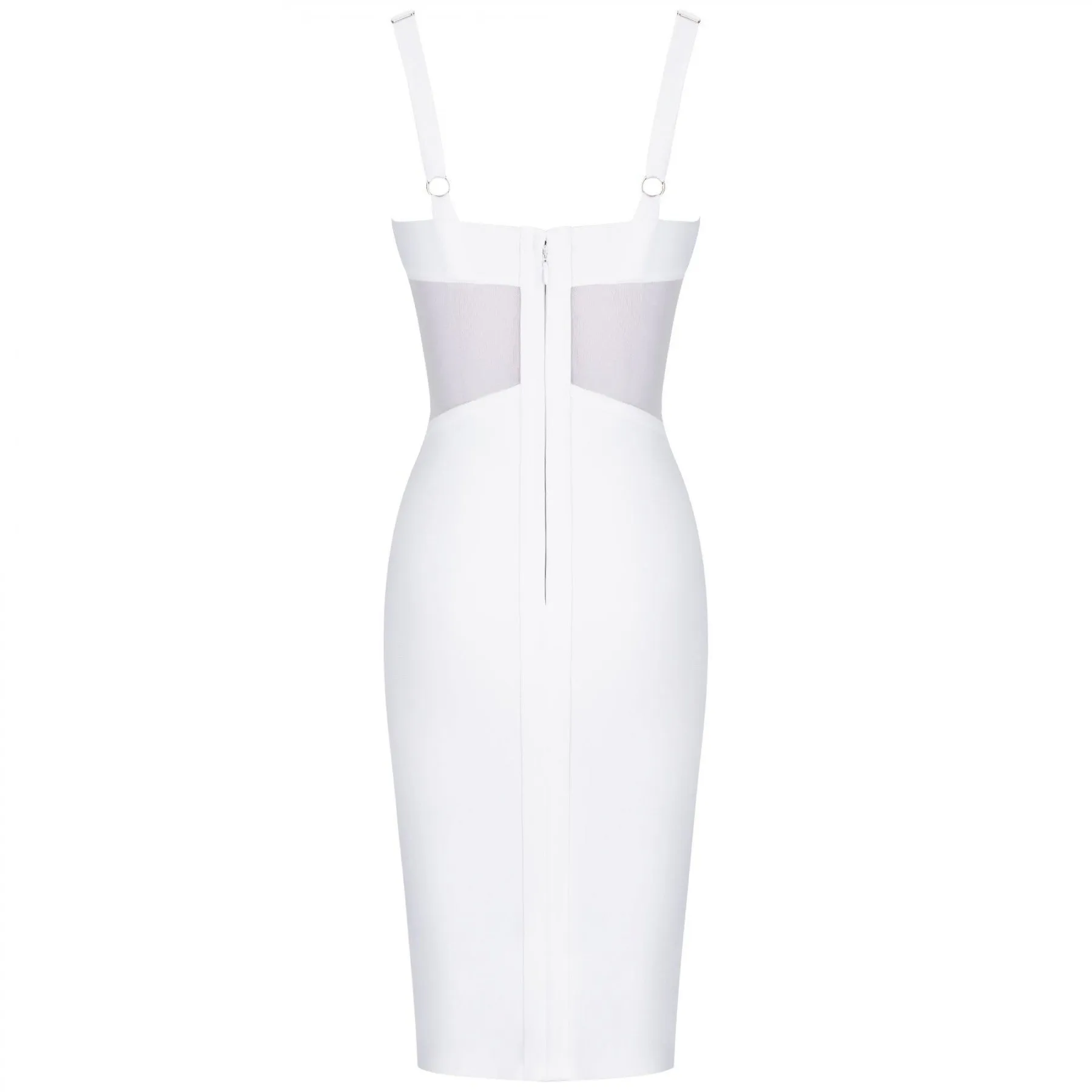 Strappy Sleeveless Mesh Midi Bandage Dress PF19006