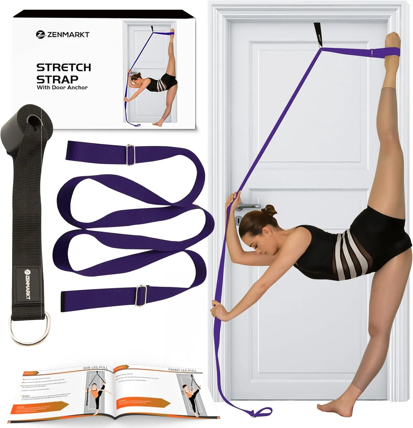 Stretching Strap With Door Anchor - Stretching Equipment to Improve Legs Flexibility