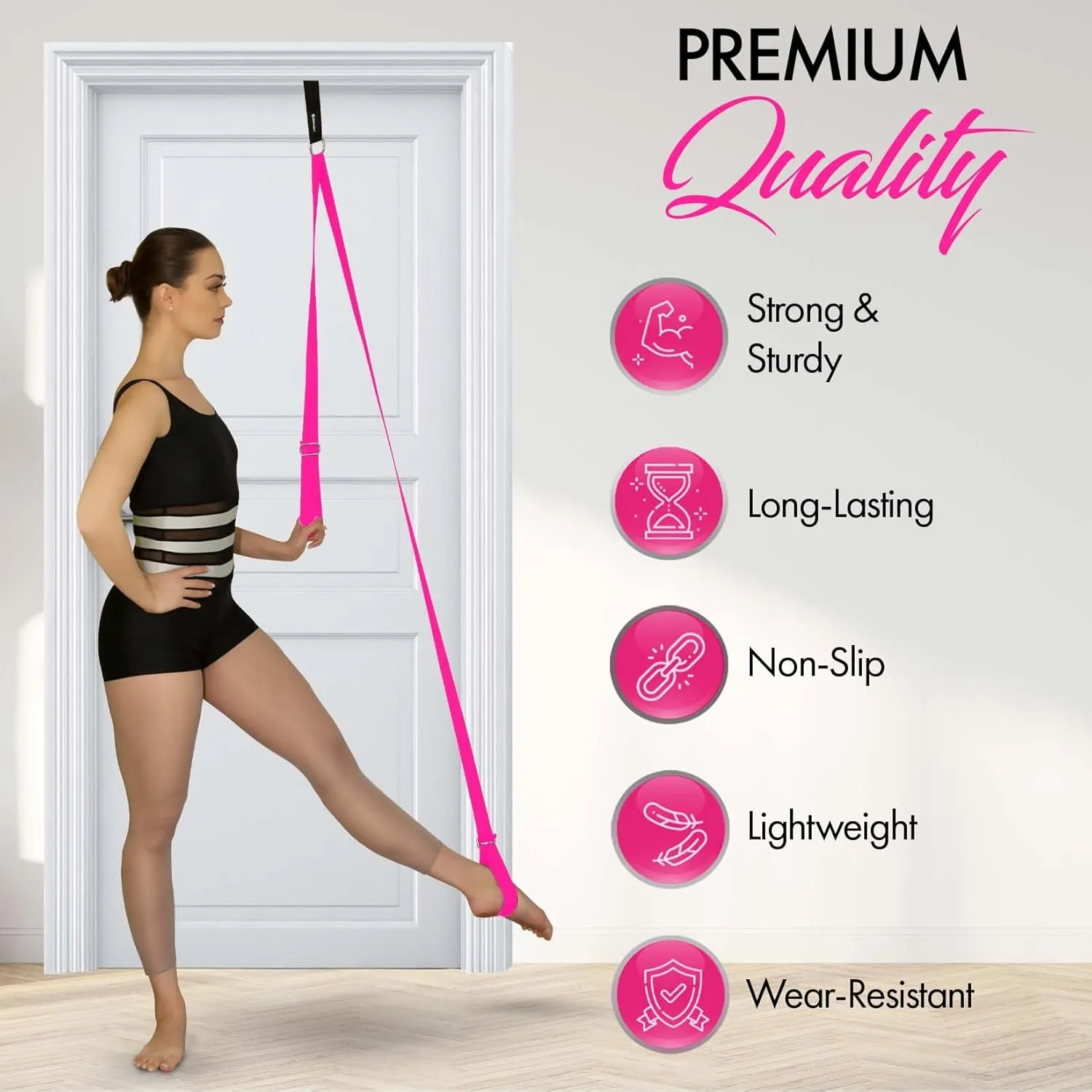 Stretching Strap With Door Anchor - Stretching Equipment to Improve Legs Flexibility