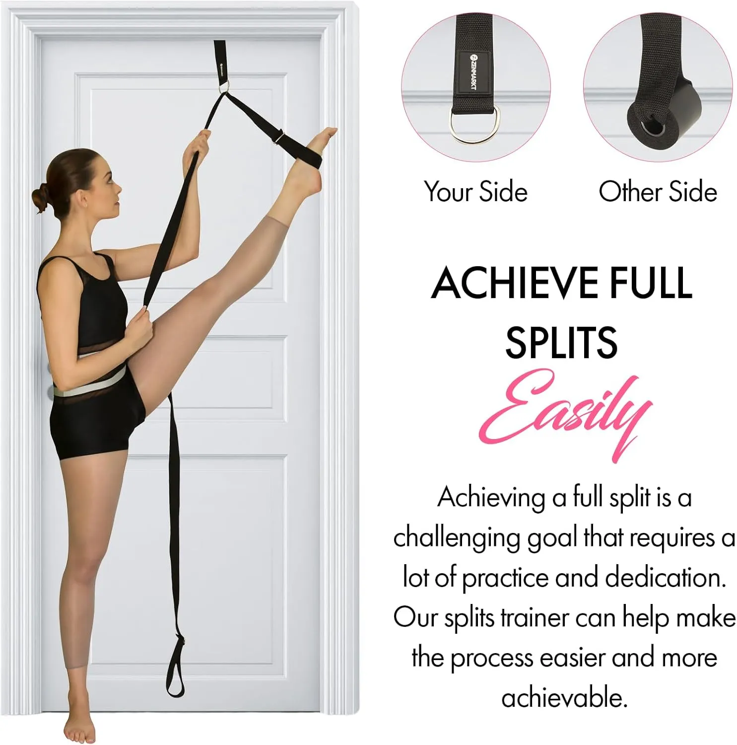Stretching Strap With Door Anchor - Stretching Equipment to Improve Legs Flexibility