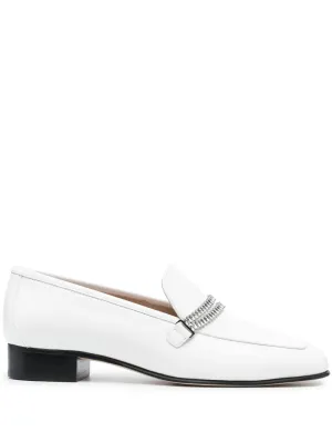 Stuart Weitzman crystal embellished loafers