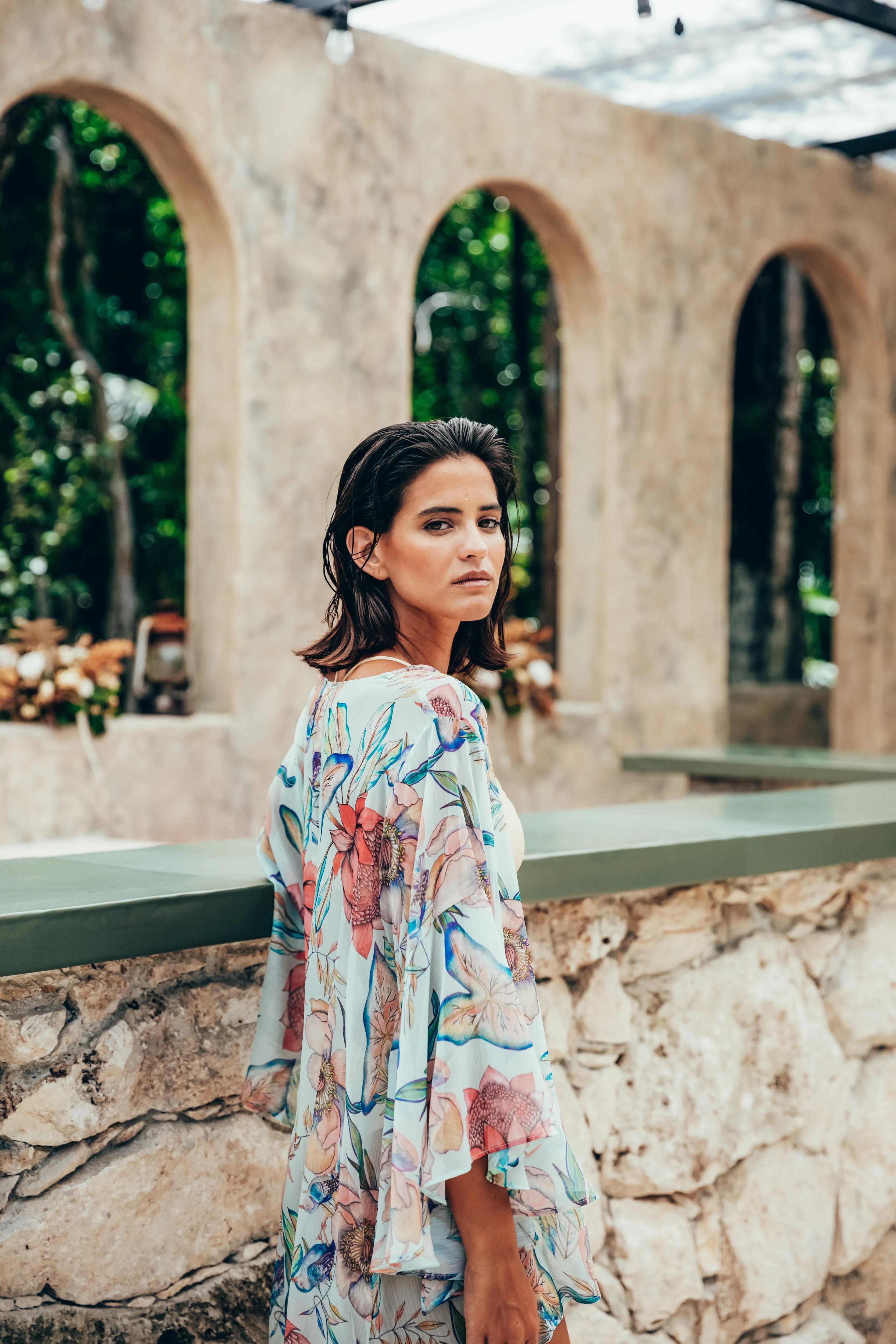 SukiSo Women's Nomade Kimono in Botanica
