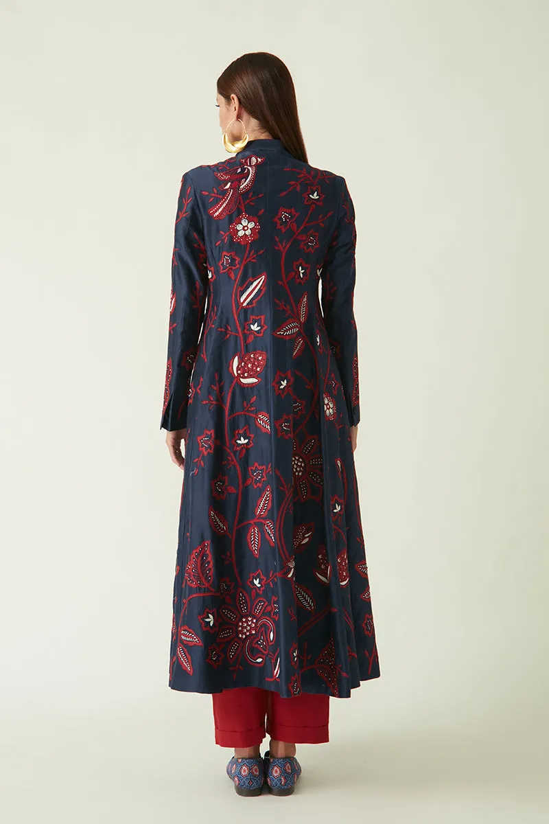 Summer Jacket Silk Cotton Pejang Embroidered-Java E2-Fashion Edit-7JV-02-Payal Pratap