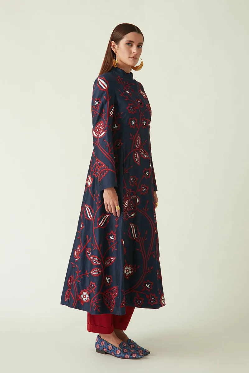 Summer Jacket Silk Cotton Pejang Embroidered-Java E2-Fashion Edit-7JV-02-Payal Pratap