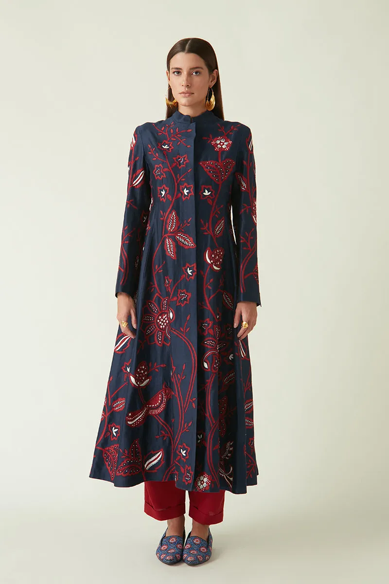 Summer Jacket Silk Cotton Pejang Embroidered-Java E2-Fashion Edit-7JV-02-Payal Pratap