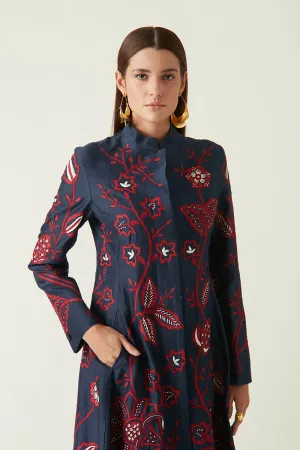Summer Jacket Silk Cotton Pejang Embroidered-Java E2-Fashion Edit-7JV-02-Payal Pratap