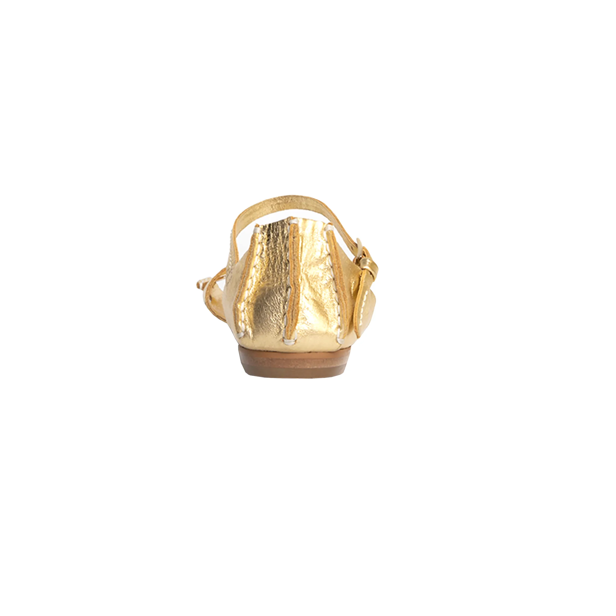 Tajali Leather Sandals - Metallic Gold