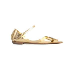 Tajali Leather Sandals - Metallic Gold