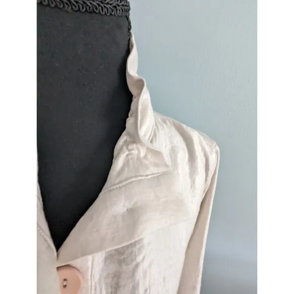 Talk of the Walk Jacket Women's sz XL Bell Sleeve Pearl Whip Frill Collar Glam