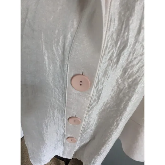 Talk of the Walk Jacket Women's sz XL Bell Sleeve Pearl Whip Frill Collar Glam