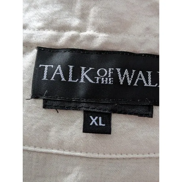 Talk of the Walk Jacket Women's sz XL Bell Sleeve Pearl Whip Frill Collar Glam