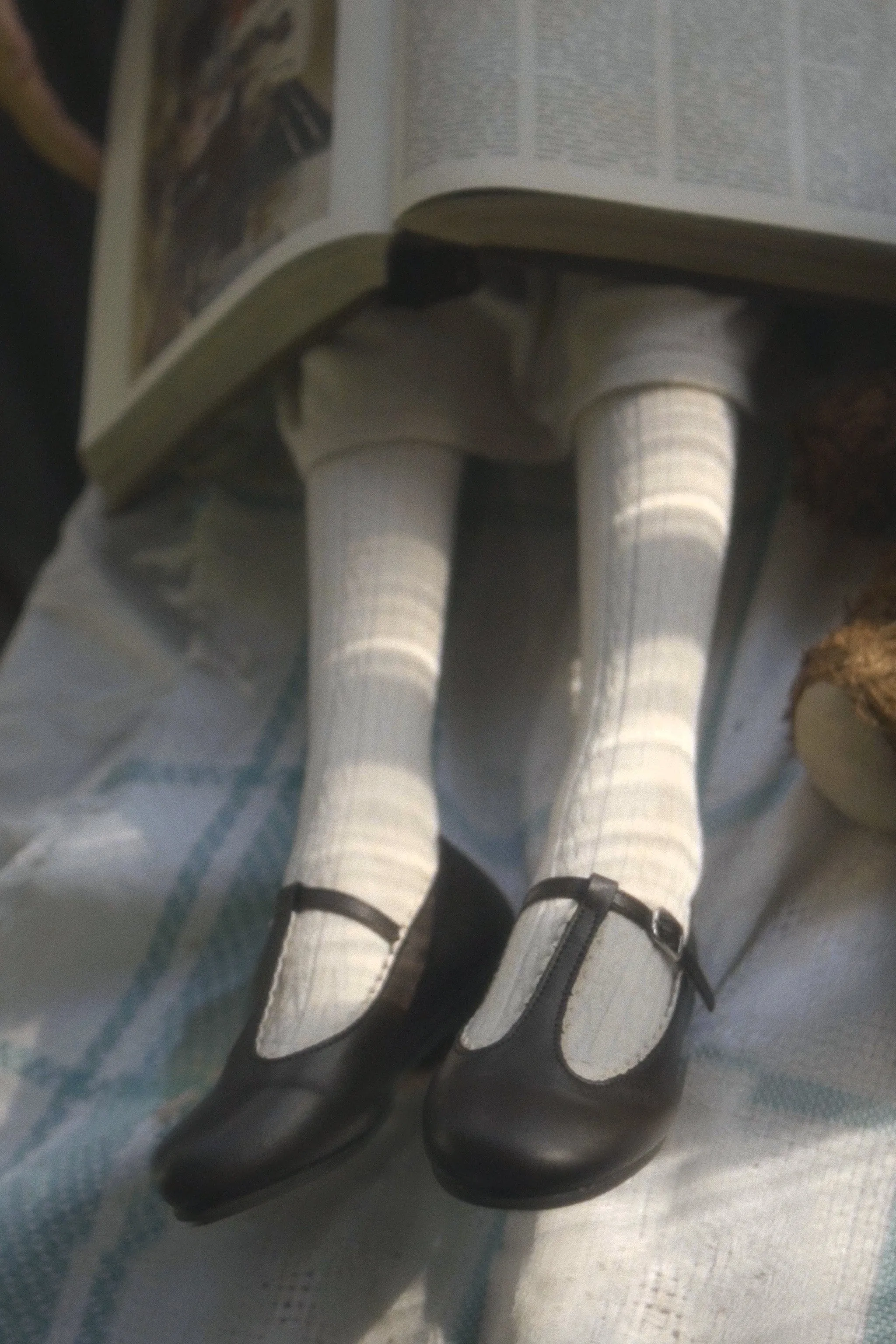 Tannery   Co Kids Sepia Scalloped T-Straps