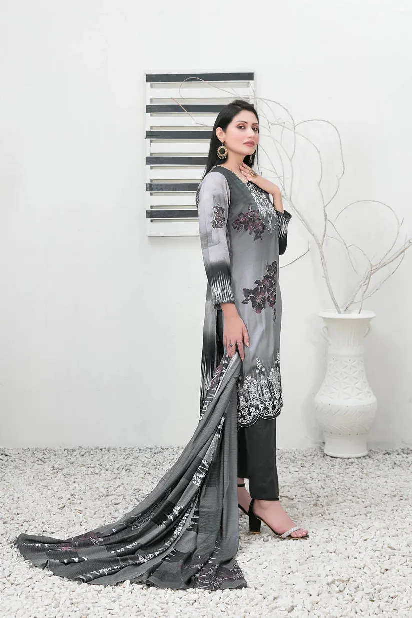 Tawakkal Fabrics - IMZA - 3 Pc Digital Printed Collection - D - 1097