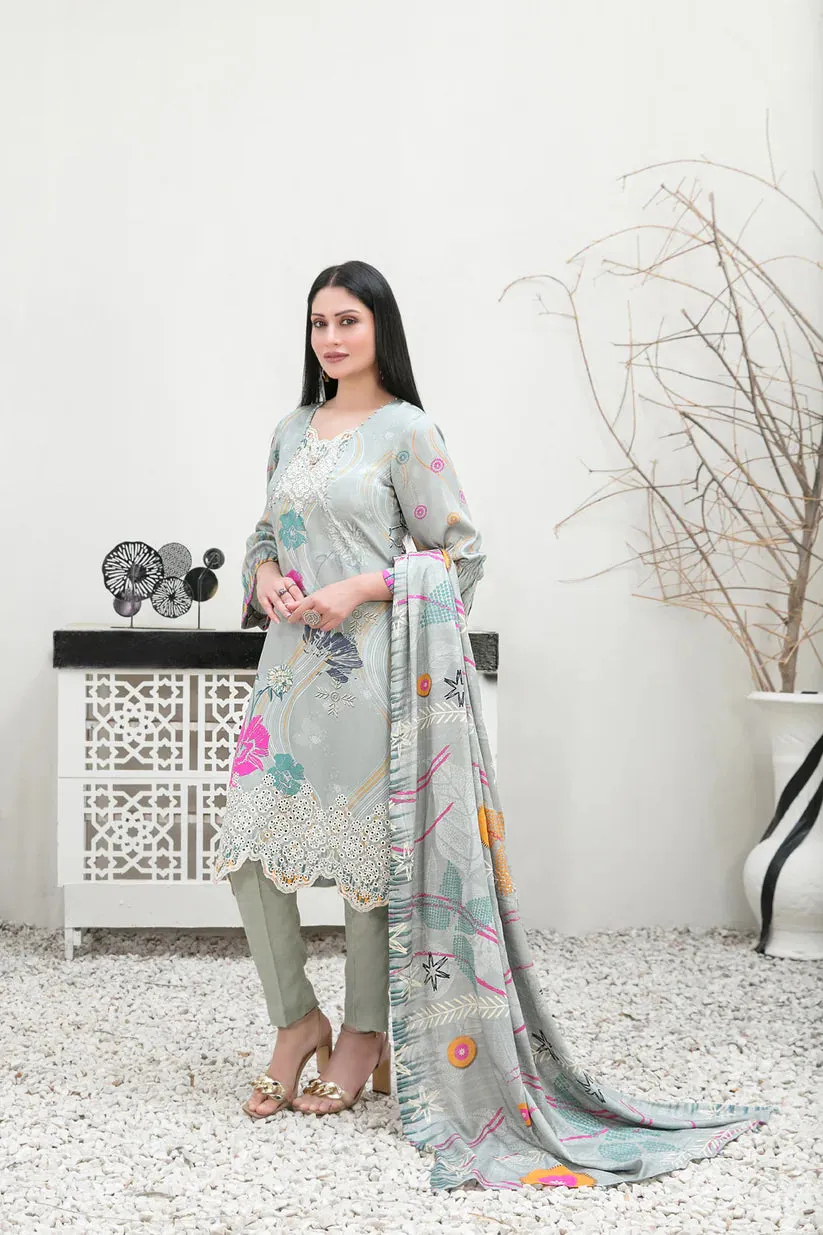 Tawakkal Fabrics - IMZA - 3 Pc Digital Printed Collection - D-1100
