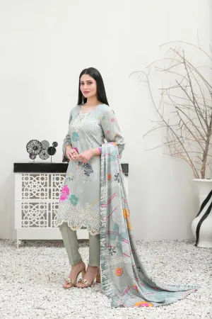 Tawakkal Fabrics - IMZA - 3 Pc Digital Printed Collection - D-1100
