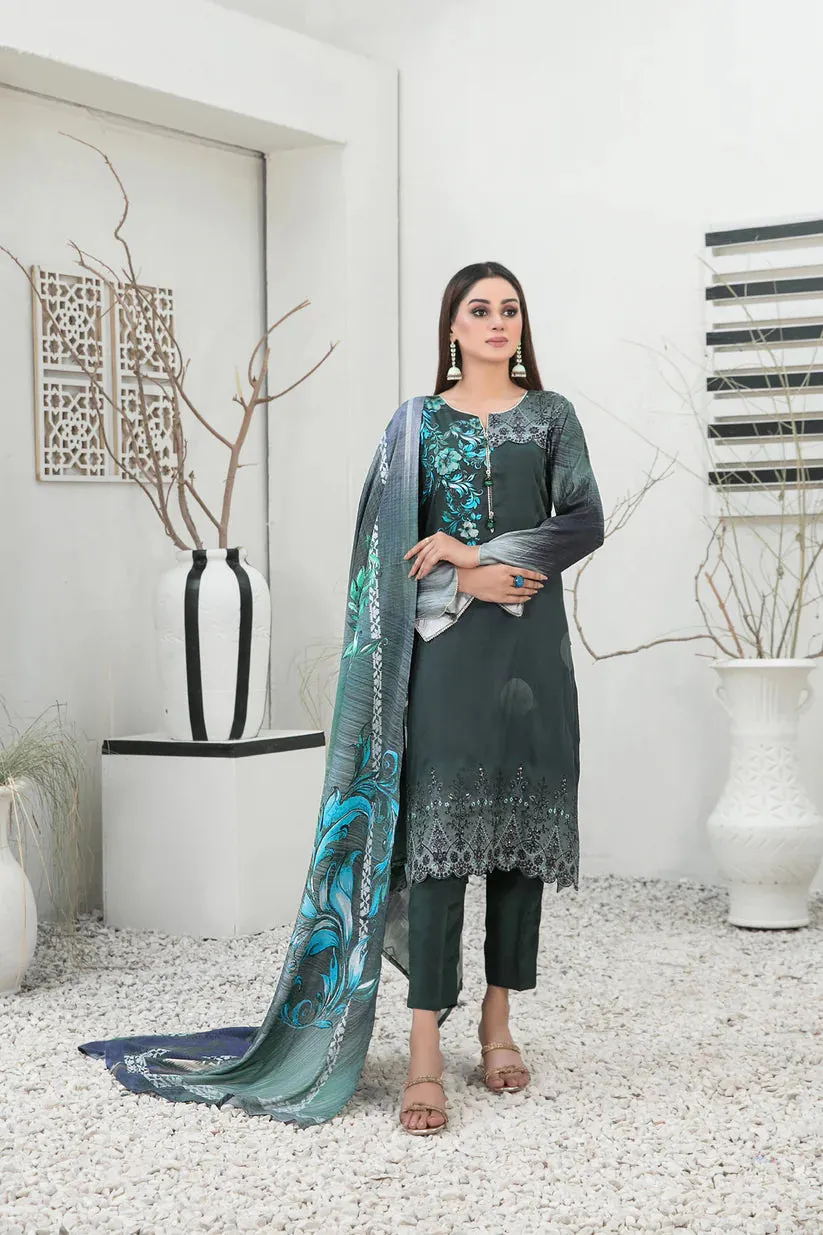 Tawakkal Fabrics - IMZA - 3 Pc Digital Printed Collection - D-1103