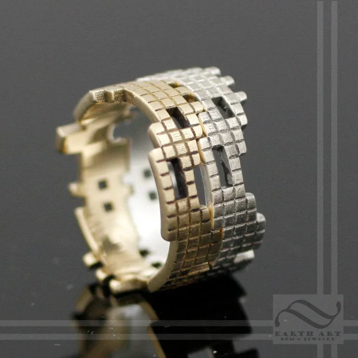 Tetris Ring - 14k gold - A retro gamer band