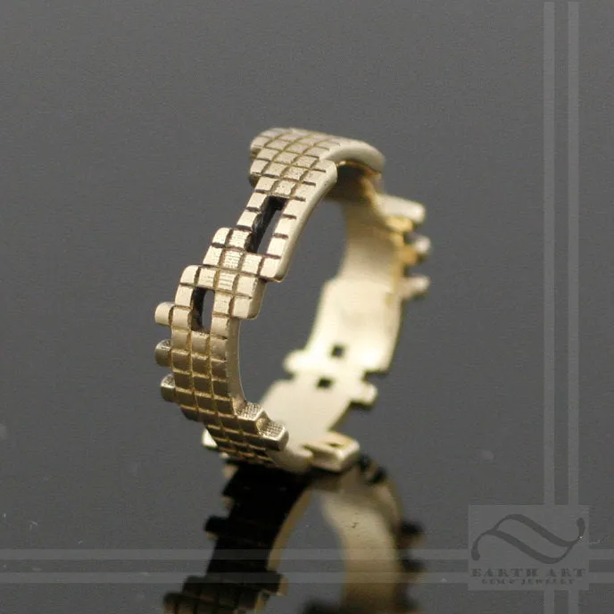 Tetris Ring - 14k gold - A retro gamer band