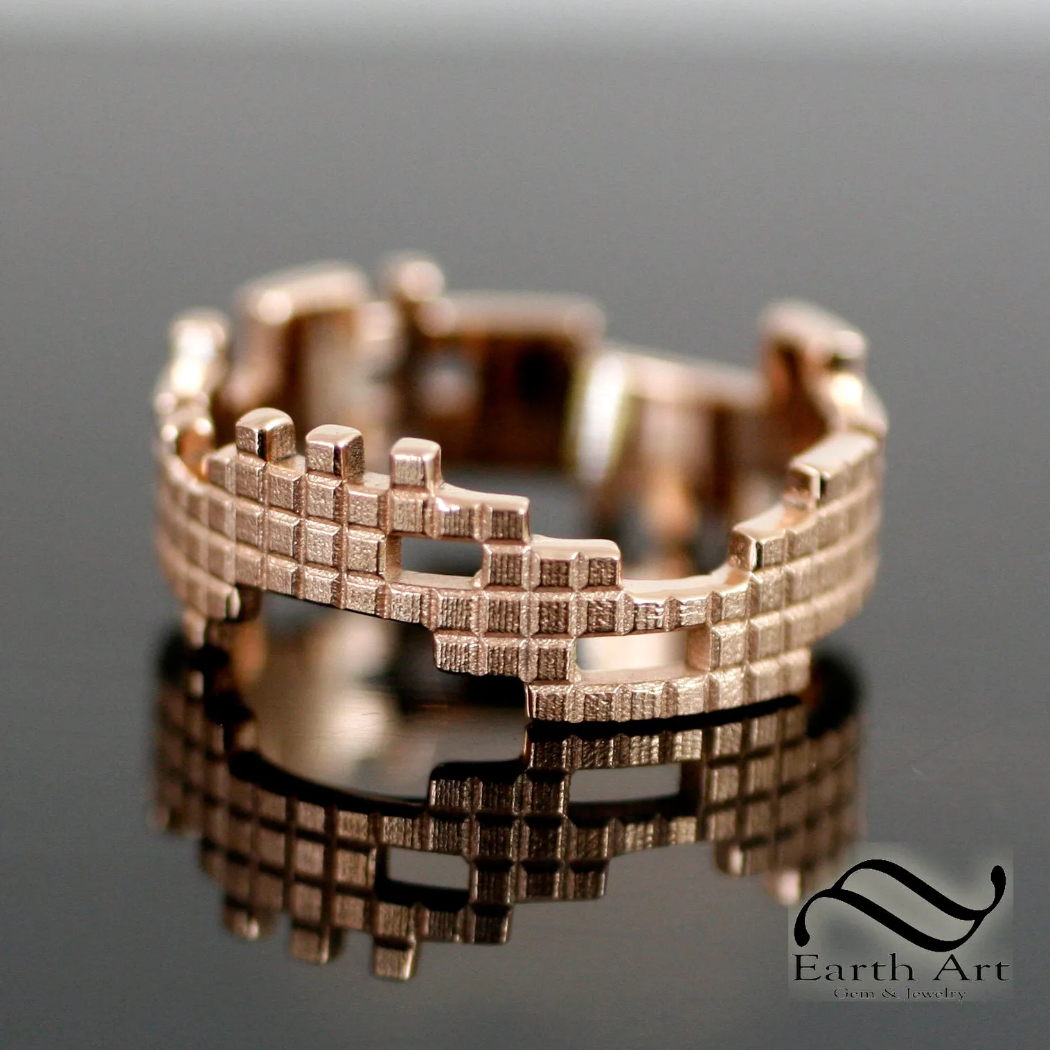 Tetris Ring - 14k gold - A retro gamer band