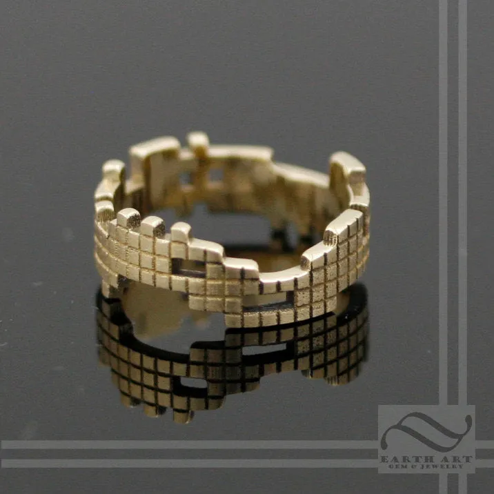 Tetris Ring - 14k gold - A retro gamer band