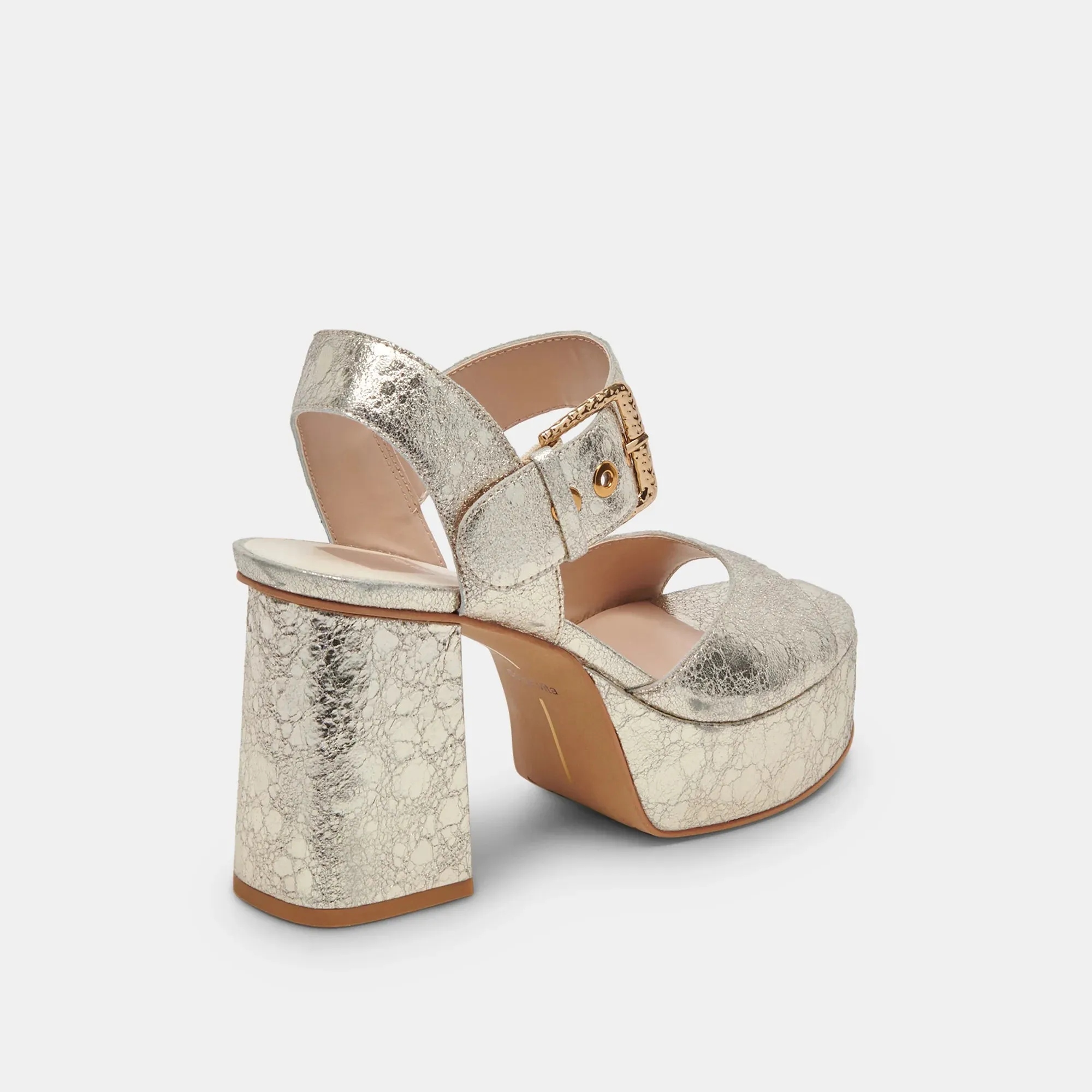 The Bobby Platform Heel by Dolce Vita - Platinum Leather