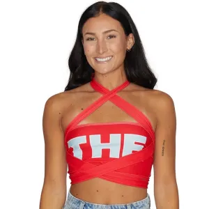 THE Ohio State OSU Buckeyes Red Multi Way Bandeau Top