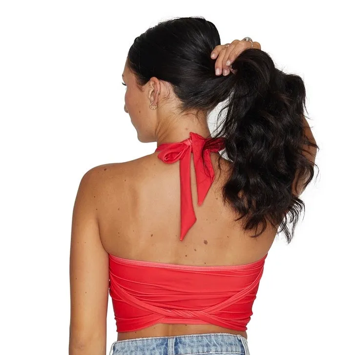 THE Ohio State OSU Buckeyes Red Multi Way Bandeau Top
