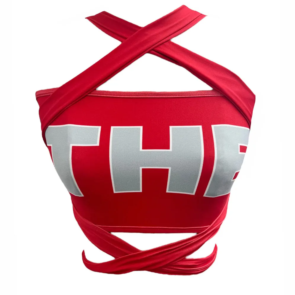 THE Ohio State OSU Buckeyes Red Multi Way Bandeau Top