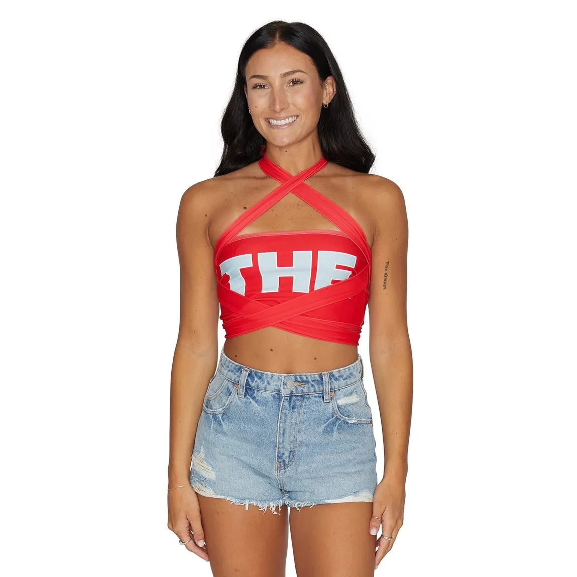 THE Ohio State OSU Buckeyes Red Multi Way Bandeau Top
