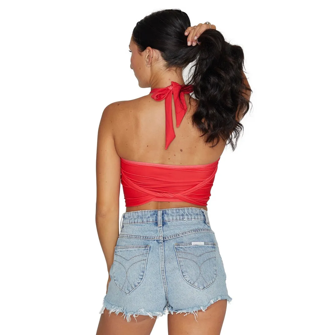 THE Ohio State OSU Buckeyes Red Multi Way Bandeau Top