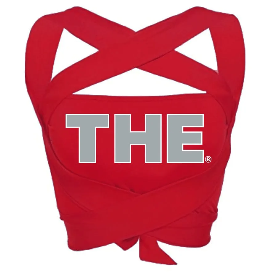 THE Ohio State OSU Buckeyes Red Multi Way Bandeau Top