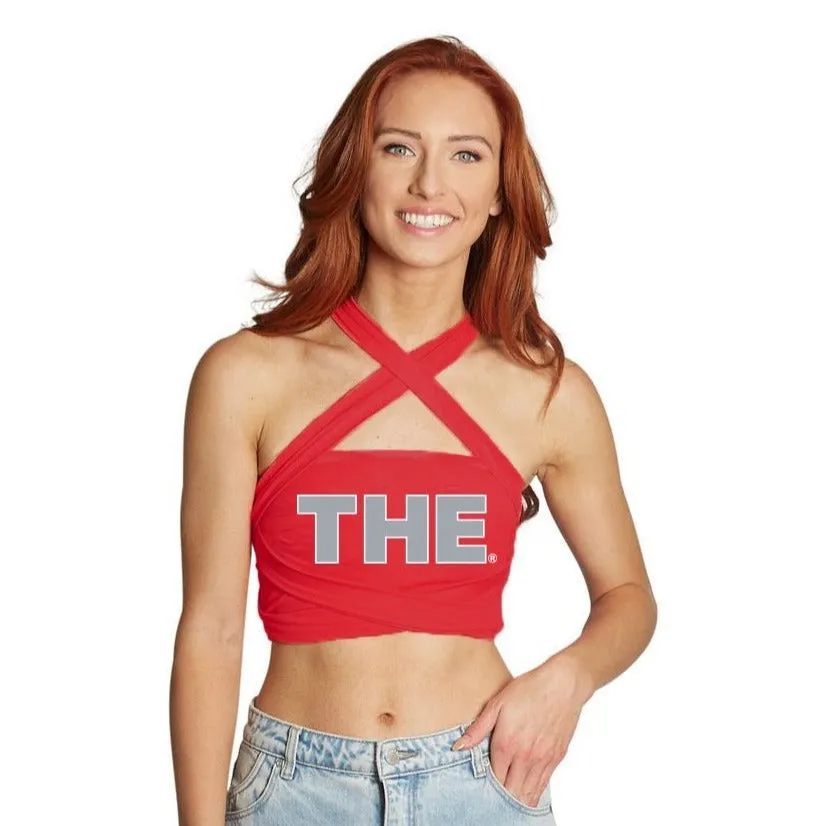 THE Ohio State OSU Buckeyes Red Multi Way Bandeau Top