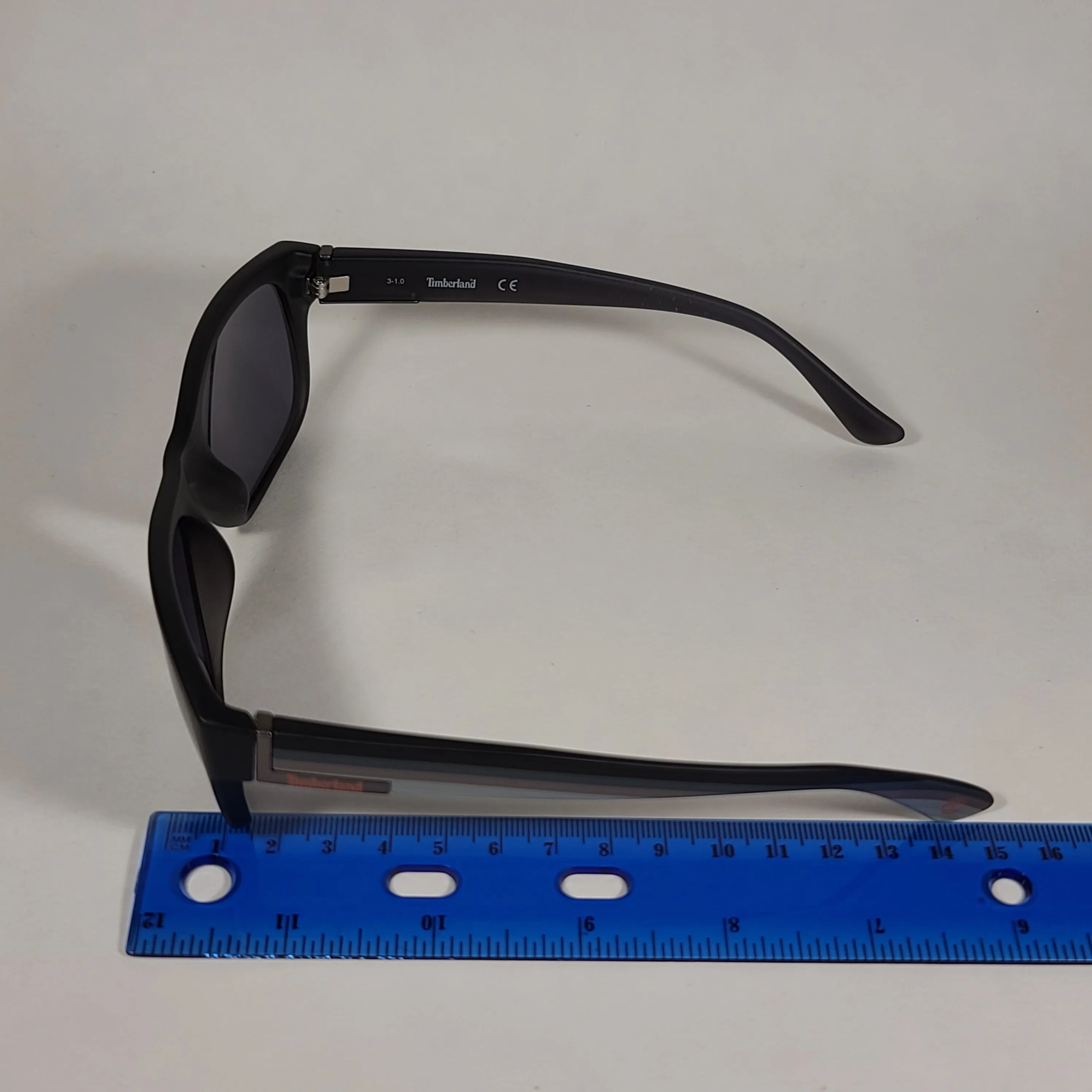 Timberland Rectangular Sunglasses Matte Black Color Block Frame Gray Lens TB7135 02A