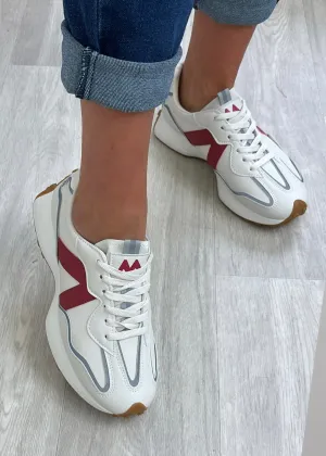 Trish Wine Stripe Beige Trainers