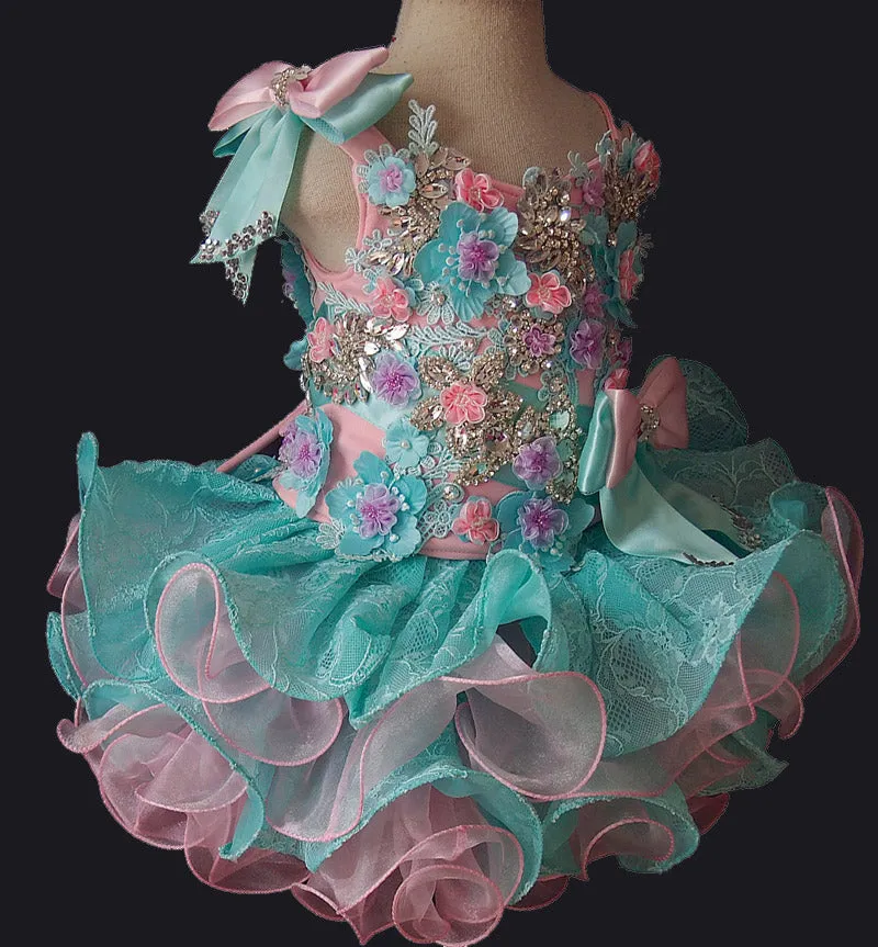 Two Pieces Exquisite Luxury Baby Girl Nations Cupcake Pageant Dress