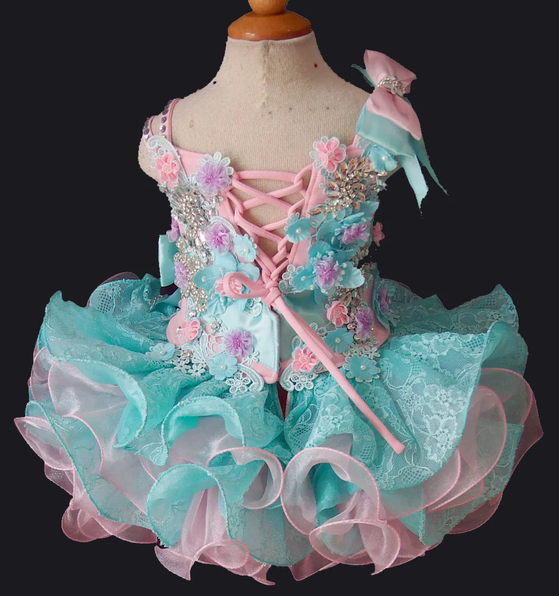 Two Pieces Exquisite Luxury Baby Girl Nations Cupcake Pageant Dress