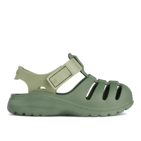 UK 7 Beau Two-Toned Green Sandals