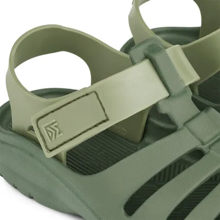UK 7 Beau Two-Toned Green Sandals
