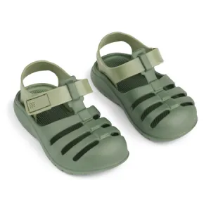 UK 7 Beau Two-Toned Green Sandals