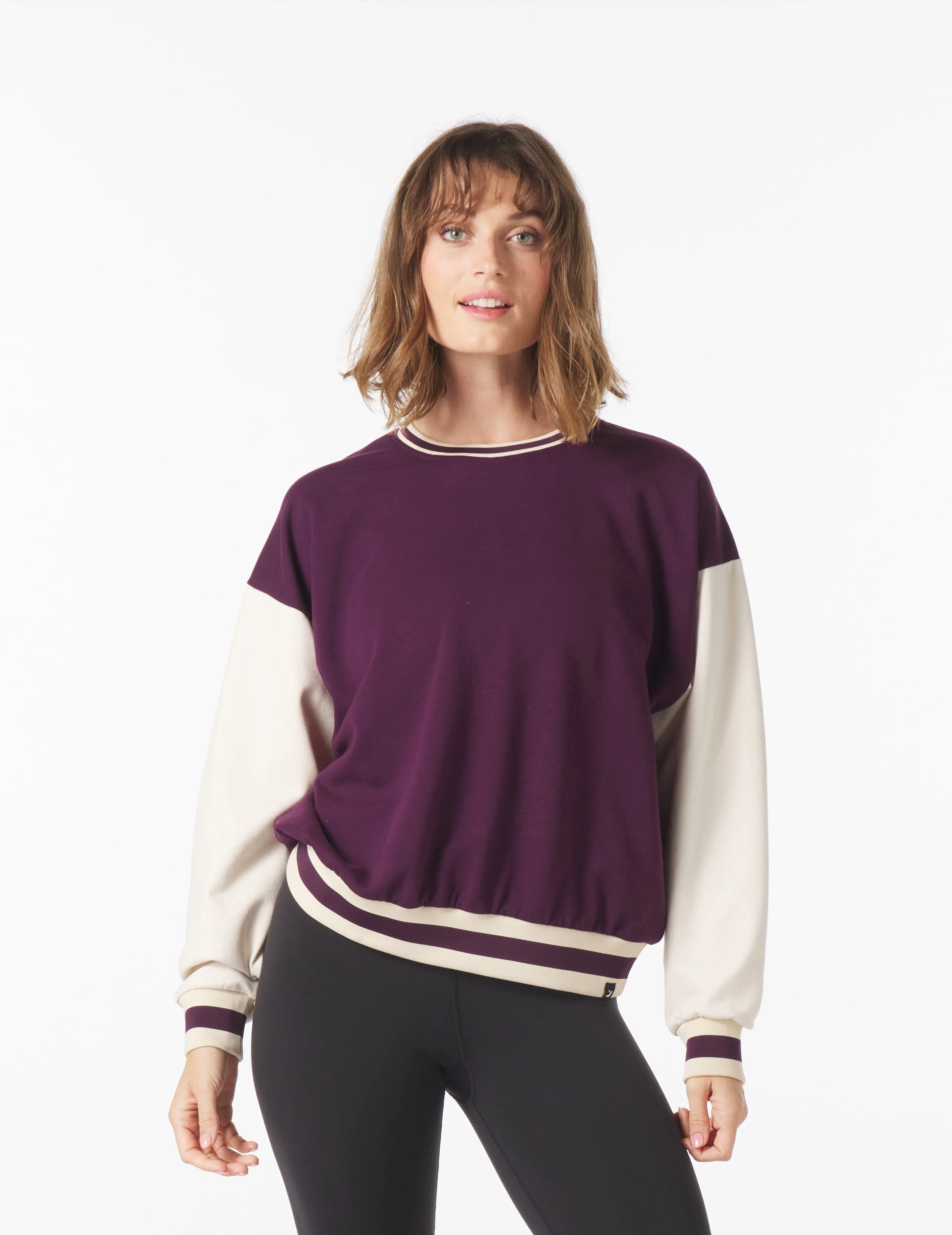 Varsity Crew: Mulberry/Oatmilk