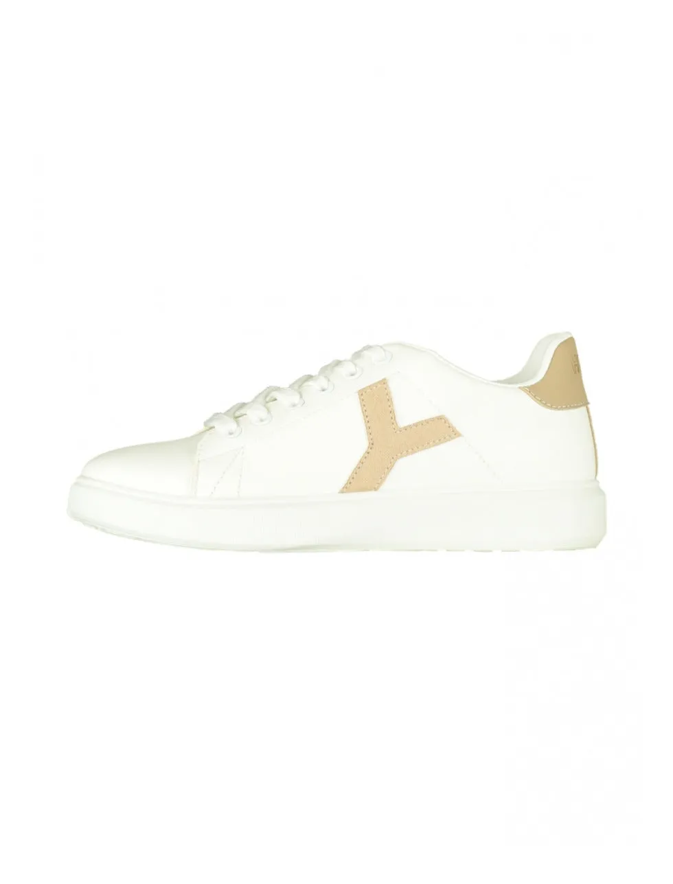 Vicky Beige Heel Trainers