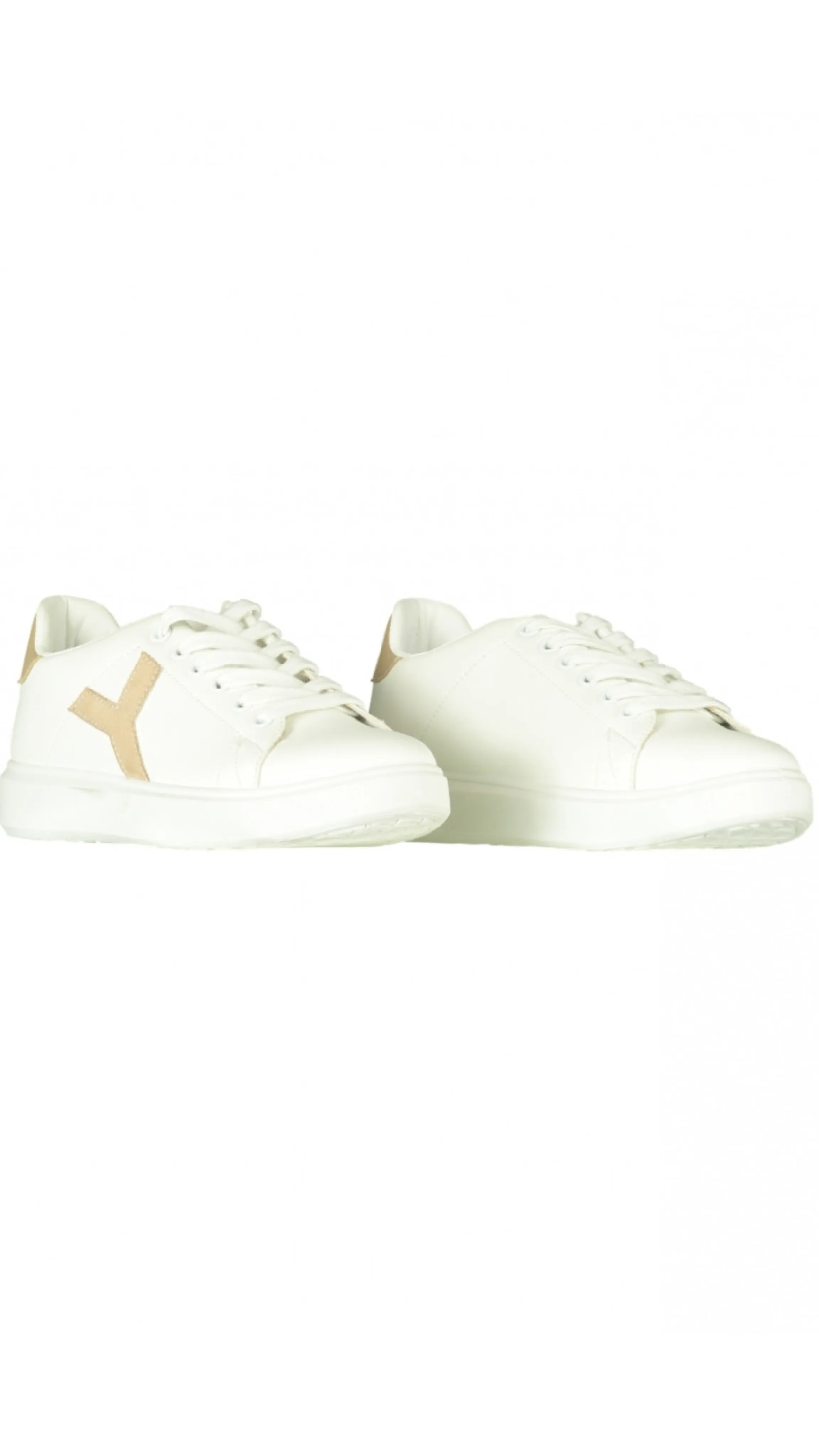 Vicky Beige Heel Trainers