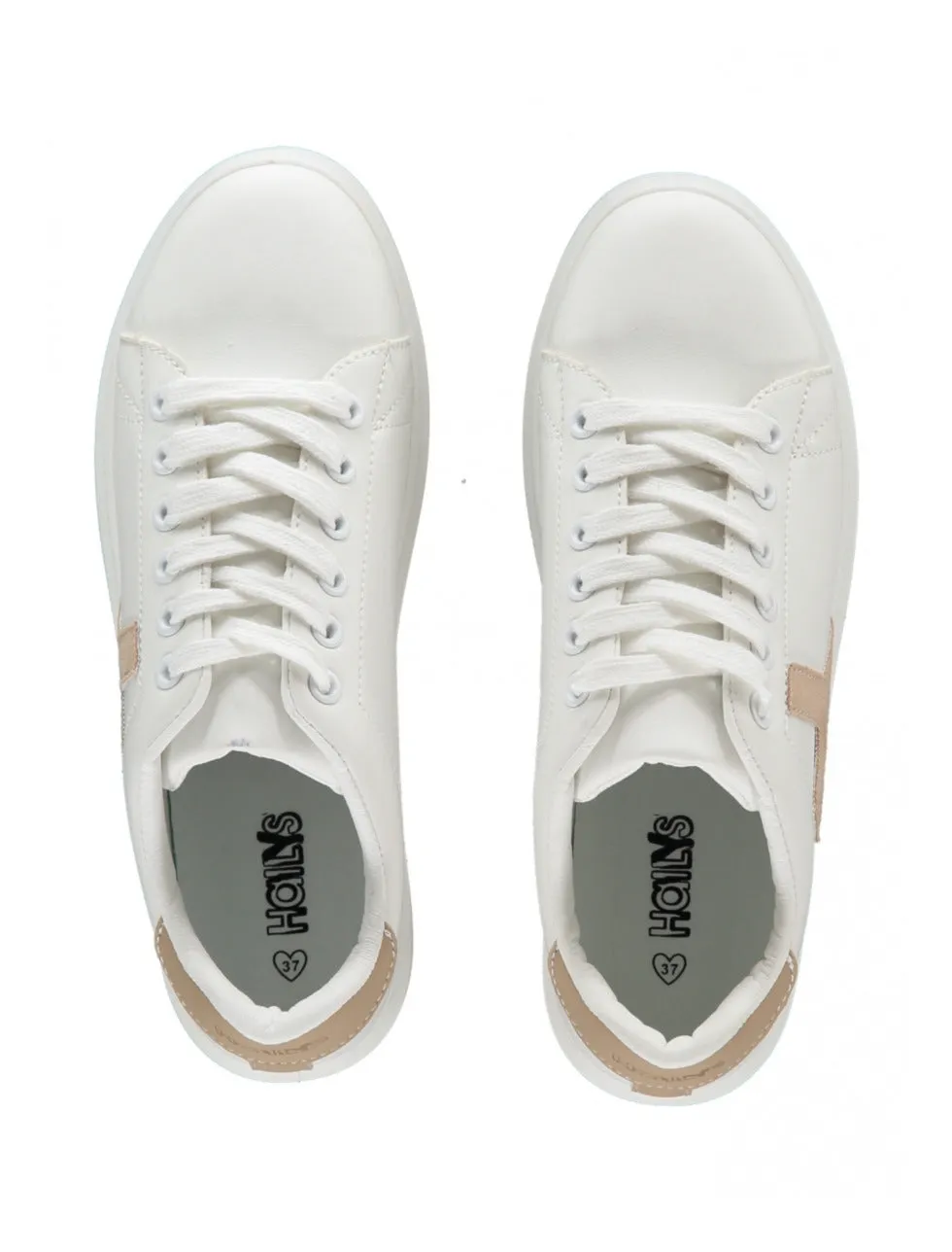 Vicky Beige Heel Trainers