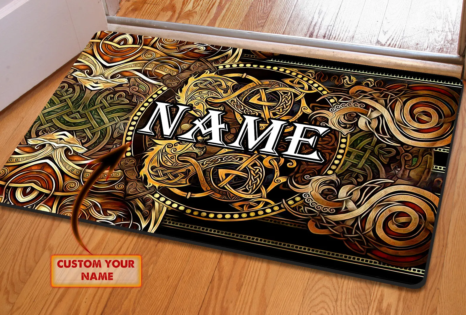 Vikings Doormat - Personalized Name 3D - Vikings 84