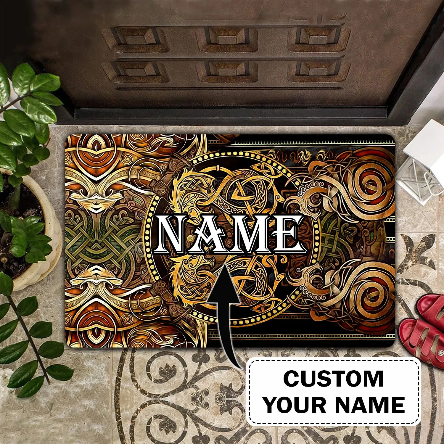 Vikings Doormat - Personalized Name 3D - Vikings 84