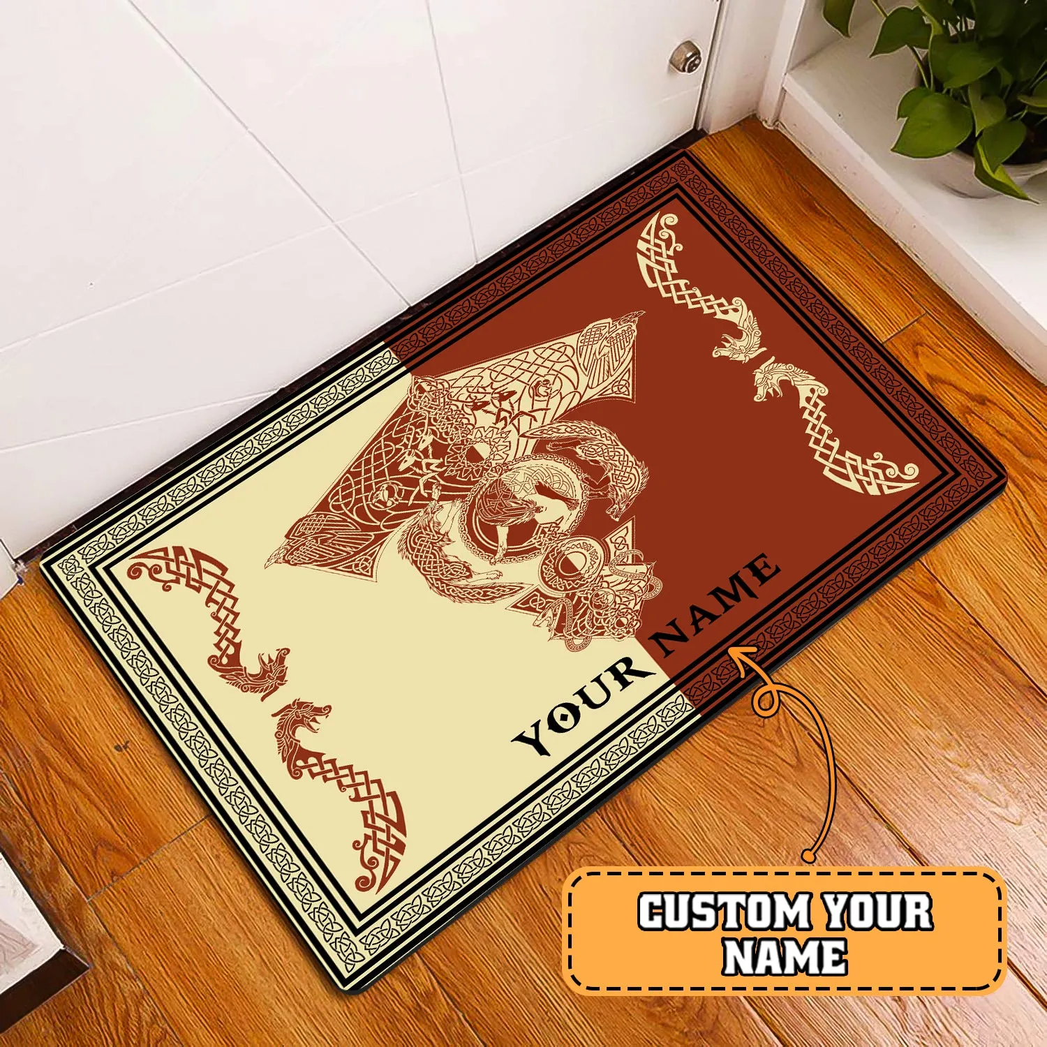 Vikings Doormat - Personalized Name 3D - Vikings 86