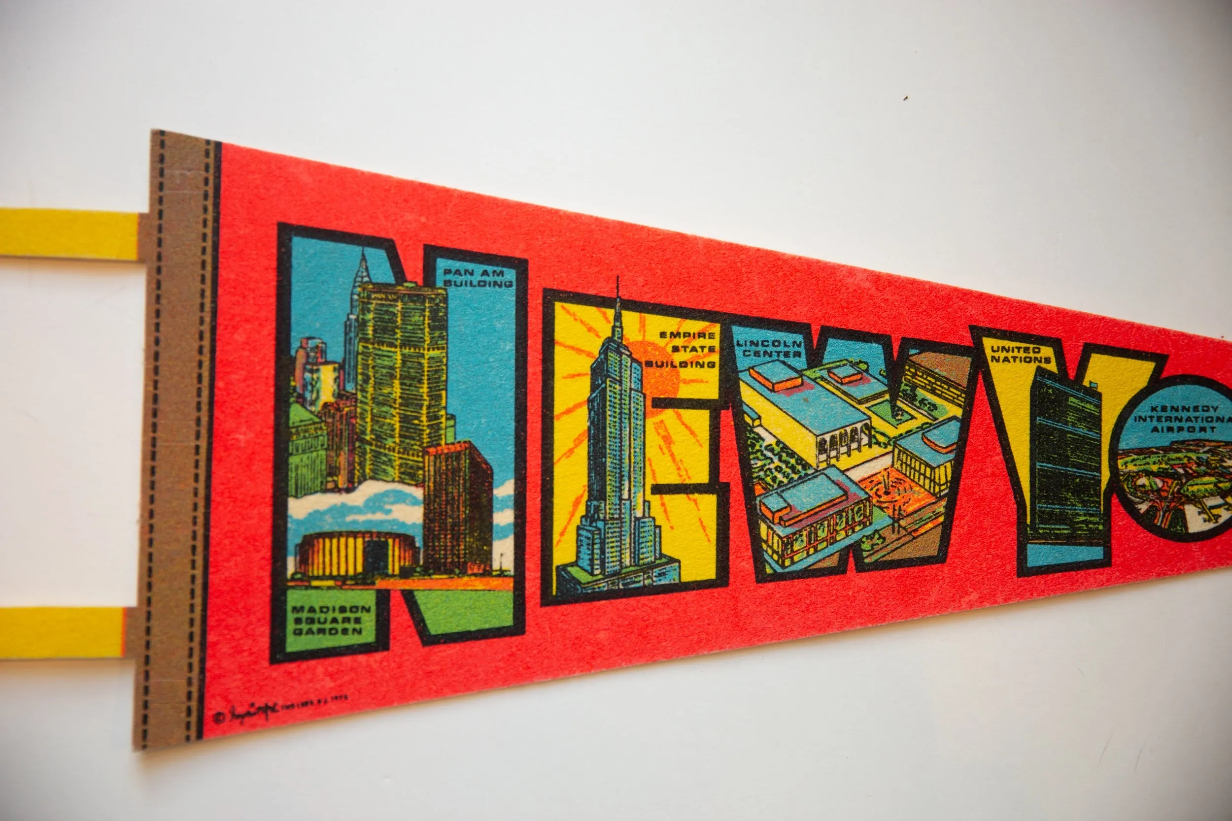 Vintage New York City Felt Flag