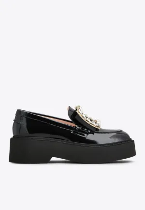 Viv' Rangers Crystal Embellished Leather Loafers